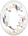 Retro Geometric Design X - Modern Round or Oval Wall Mirror - Quatrefoil