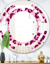 Pink Leopard Pattern - Modern Round or Oval Wall Mirror - Space