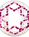 Pink Leopard Pattern - Modern Round or Oval Wall Mirror - Hexagon Star
