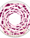 Pink Leopard Pattern - Modern Round or Oval Wall Mirror - Whirl