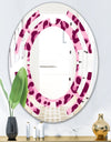 Pink Leopard Pattern - Modern Round or Oval Wall Mirror - Space
