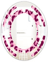 Pink Leopard Pattern - Modern Round or Oval Wall Mirror - Space