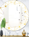 Golden Grid I - Modern Round or Oval Wall Mirror - Triple C
