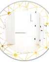 Golden Grid I - Modern Round or Oval Wall Mirror - Triple C