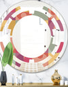 Geometric Retro Minimal I - Modern Round or Oval Wall Mirror - Space