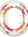 Geometric Retro Minimal I - Modern Round or Oval Wall Mirror - Space