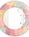 Geometric Retro Minimal I - Modern Round or Oval Wall Mirror - Wave