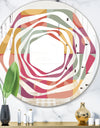 Geometric Retro Minimal I - Modern Round or Oval Wall Mirror - Whirl