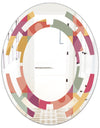 Geometric Retro Minimal I - Modern Round or Oval Wall Mirror - Space