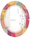 Geometric Retro Minimal I - Modern Round or Oval Wall Mirror - Triple C
