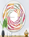 Geometric Retro Minimal I - Modern Round or Oval Wall Mirror - Whirl