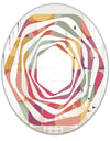 Geometric Retro Minimal I - Modern Round or Oval Wall Mirror - Whirl