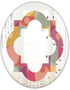 Geometric Retro Minimal I - Modern Round or Oval Wall Mirror - Quatrefoil