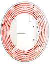 Coral Flowers Of Bird Of Paradise - Modern Round or Oval Wall Mirror - Wave