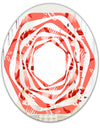 Coral Flowers Of Bird Of Paradise - Modern Round or Oval Wall Mirror - Whirl