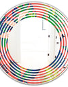Retro Tropical Leaves I - Modern Round or Oval Wall Mirror - Wave