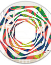 Retro Tropical Leaves I - Modern Round or Oval Wall Mirror - Whirl