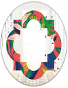 Retro Tropical Leaves I - Modern Round or Oval Wall Mirror - Quatrefoil