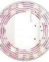 Retro Purple Pink Desing - Modern Round or Oval Wall Mirror - Wave