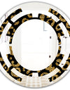 Golden Leopard Fur - Modern Round or Oval Wall Mirror - Space