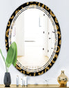 Golden Leopard Fur - Modern Round or Oval Wall Mirror - Triple C