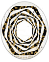 Golden Leopard Fur - Modern Round or Oval Wall Mirror - Whirl