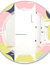 Retro Pastel Circular Pattern I - Modern Round or Oval Wall Mirror - Triple C