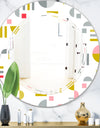 Retro Abstract Design XVI - Modern Round or Oval Wall Mirror - Triple C