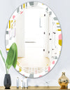 Retro Abstract Design XVI - Modern Round or Oval Wall Mirror - Triple C