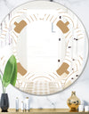 Circular Retro Design - Modern Round or Oval Wall Mirror - Space