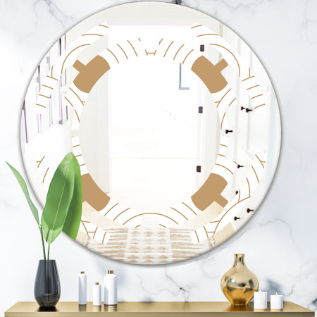 Circular Retro Design - Modern Round or Oval Wall Mirror - Space