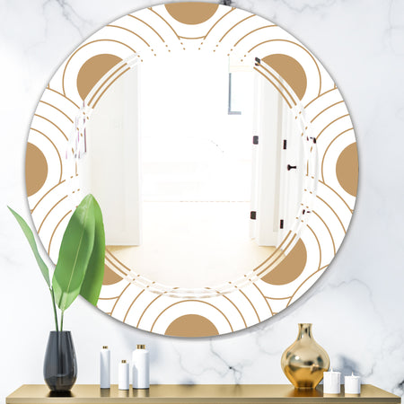 Circular Retro Design - Modern Round or Oval Wall Mirror - Triple C