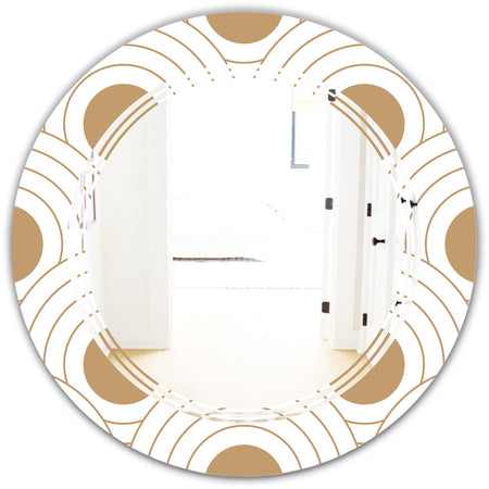 Circular Retro Design - Modern Round or Oval Wall Mirror - Triple C