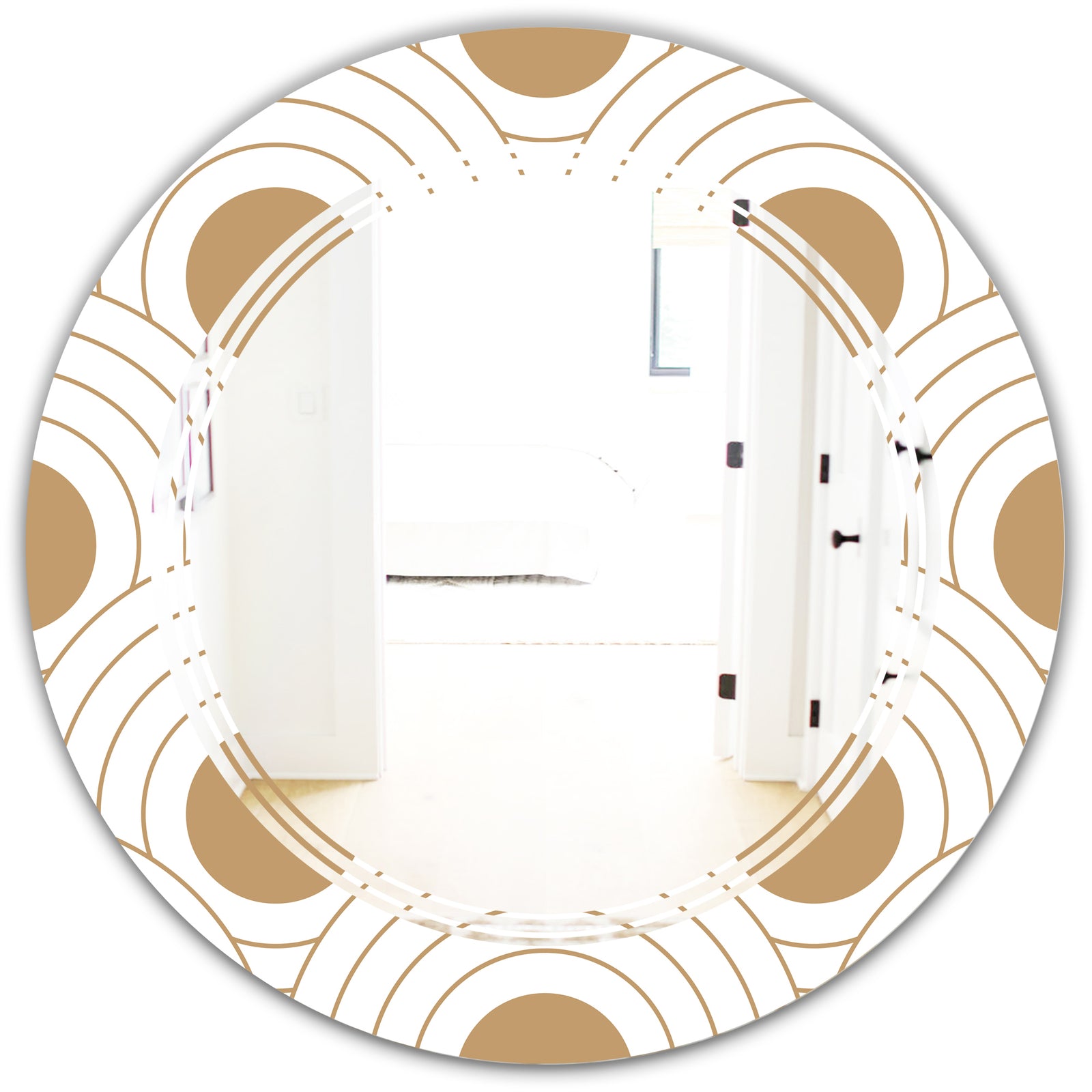 Circular Retro Design - Modern Round or Oval Wall Mirror - Triple C