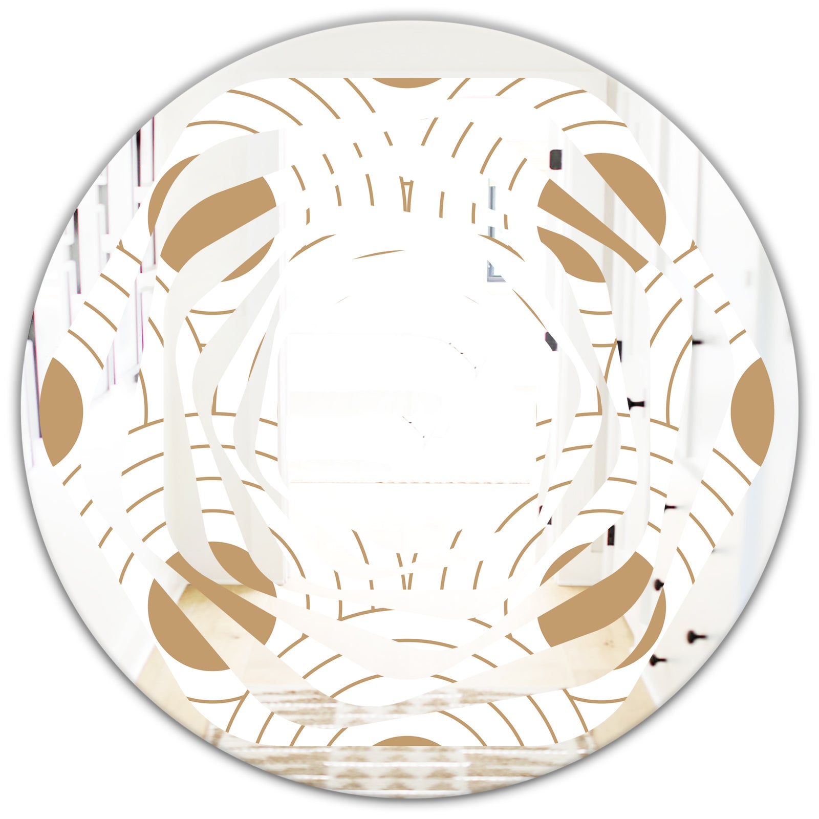 Circular Retro Design - Modern Round or Oval Wall Mirror - Whirl