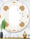 Circular Retro Design - Modern Round or Oval Wall Mirror - Quatrefoil