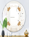 Circular Retro Design - Modern Round or Oval Wall Mirror - Space