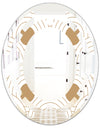 Circular Retro Design - Modern Round or Oval Wall Mirror - Space