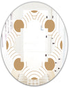 Circular Retro Design - Modern Round or Oval Wall Mirror - Quatrefoil