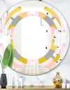 Retro Pastel Circular Pattern IV - Modern Round or Oval Wall Mirror - Space