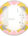 Retro Pastel Circular Pattern IV - Modern Round or Oval Wall Mirror - Triple C