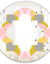 Retro Pastel Circular Pattern IV - Modern Round or Oval Wall Mirror - Quatrefoil