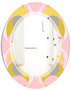 Retro Pastel Circular Pattern IV - Modern Round or Oval Wall Mirror - Triple C