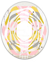 Retro Pastel Circular Pattern IV - Modern Round or Oval Wall Mirror - Whirl