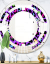 Leopard Fur Safari VIII - Modern Round or Oval Wall Mirror - Space