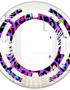 Leopard Fur Safari VIII - Modern Round or Oval Wall Mirror - Space