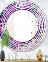 Leopard Fur Safari VIII - Modern Round or Oval Wall Mirror - Wave