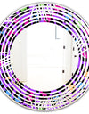 Leopard Fur Safari VIII - Modern Round or Oval Wall Mirror - Wave