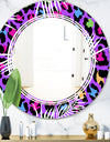 Leopard Fur Safari VIII - Modern Round or Oval Wall Mirror - Triple C