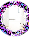 Leopard Fur Safari VIII - Modern Round or Oval Wall Mirror - Triple C